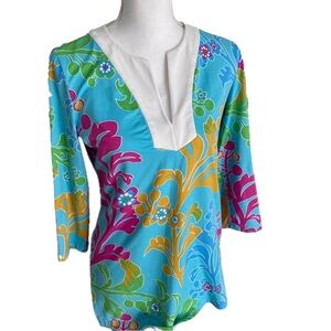 JMclaughlin summer floral tunic Size small